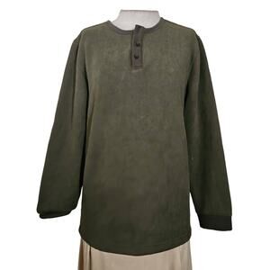 Green Crewneck Fleece Sweater Size Medium